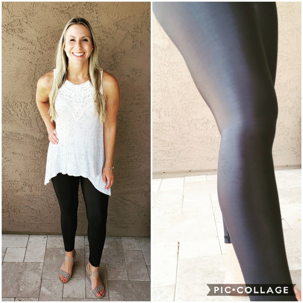 Black Metallic Leggings